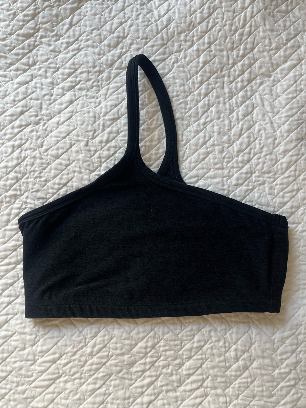 Beyond Yoga Black Asymmetrical One-Shoulder Sports Bra